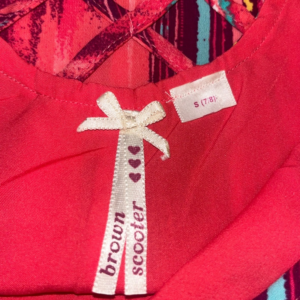 Girls'/ Youth/ Children’s High-Low Fringe Hem Summer Dress - Size Small (7/8) - Picture 4 of 4